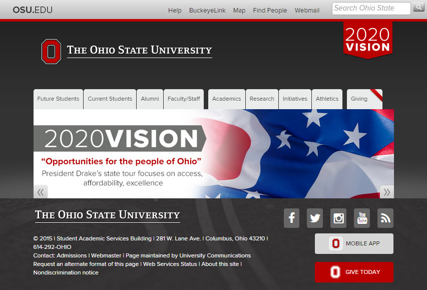 The Ohio State University Employees, Location, Alumni