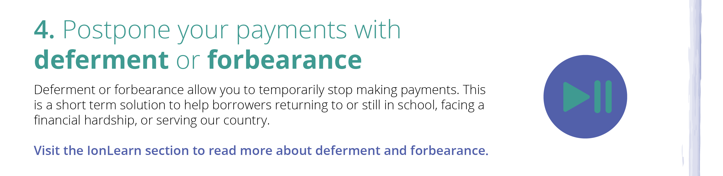 student loan payments deferment or forbearance