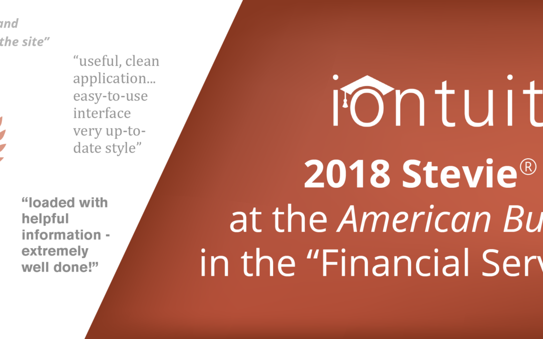 IonTuition: Winner at 2018 American Business Awards®